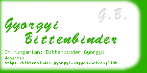 gyorgyi bittenbinder business card